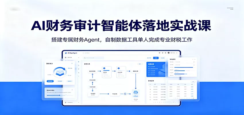 AI财务审计智能体落地实战课：搭建专属财务Agent，自制数据工具单人完成专业财税工作-卓越网创