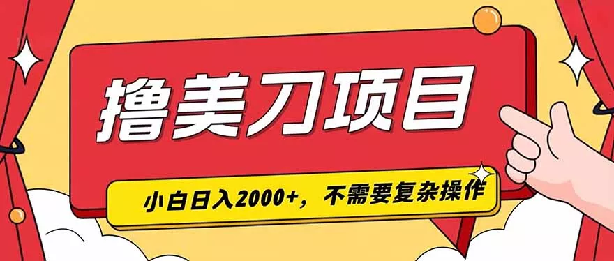 撸美刀，单日收入2000+，小白可做-卓越网创