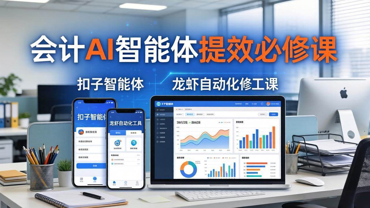 （18151期）财务会计AI智能体提效必修课：扣子智能体+龙虾自动化+报表分析，一站式提升财务工作效率-卓越网创