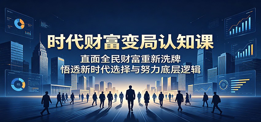 时代财富变局认知课:直面全民财富重新洗牌,悟透新时代选择与努力底层逻辑 时代财富变局认知课:直面全民财富重新洗牌,悟透新时代选择与努力底层逻辑