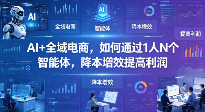 AI+全域电商，如何通过1人N个智能体，降本增效提高利润-卓越网创