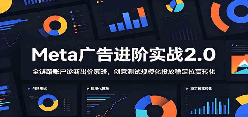 Meta广告进阶实战2.0:全链路账户诊断出价策略,创意测试规模化投放稳定拉高转化 Meta广告进阶实战2.0:全链路账户诊断出价策略,创意测试规模化投放稳定拉高转化