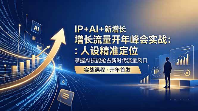 (18530期) IP+AI+新增长 流量开年 峰会实战:人设精准定位 掌握AI技能抢占新时代流量风口 (18530期) IP+AI+新增长 流量开年 峰会实战:人设精准定位 掌握AI技能抢占新时代流量风口