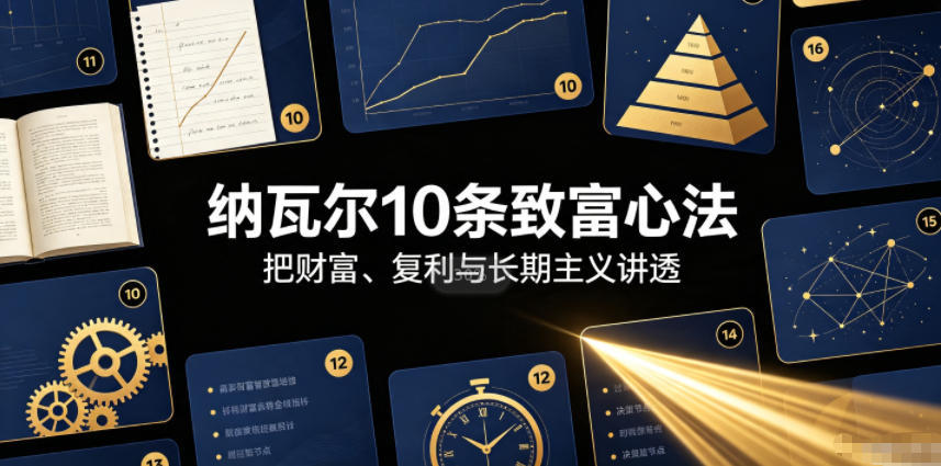 付费文章:纳瓦尔10条致富心法-卓越网创