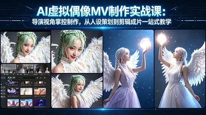 （17962期）AI虚拟偶像MV制作实战教学：导演视角掌控制作，从人设策划到剪辑成片一站式教学-卓越网创