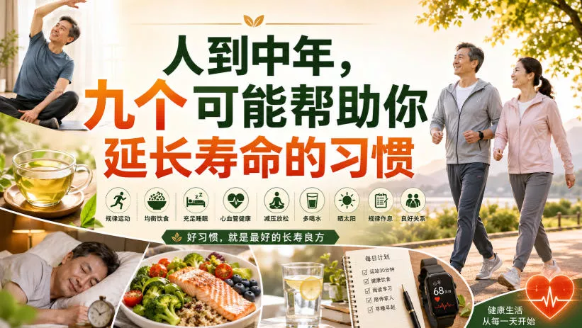 付费文章：人到中年，九个可能帮助你延长寿命的习惯-卓越网创