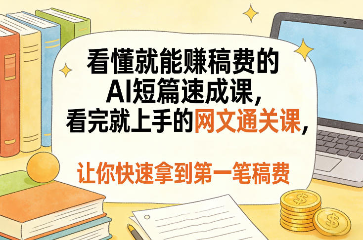 看懂就能賺稿费的AI短篇速成课,看完就上手的网文通关课,让你快速拿到第一笔稿费(更新5月) 看懂就能賺稿费的AI短篇速成课,看完就上手的网文通关课,让你快速拿到第一笔稿费(更新5月)