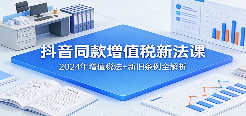抖音同款增值税新法课:2024年增值税法+新旧条例全解析 抖音同款增值税新法课:2024年增值税法+新旧条例全解析