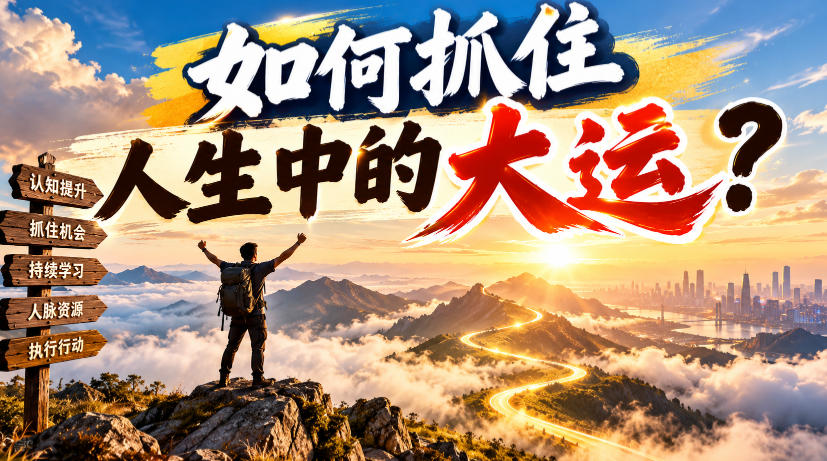 某公众号付费文章：如何抓住人生中的大运？-卓越网创