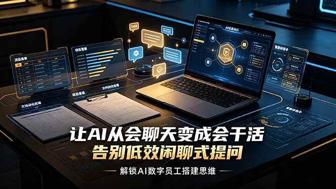 (19130期)让AI从会聊天变成会干活,告别低效闲聊式提问,解锁AI数字员工搭建思维 (19130期)让AI从会聊天变成会干活,告别低效闲聊式提问,解锁AI数字员工搭建思维