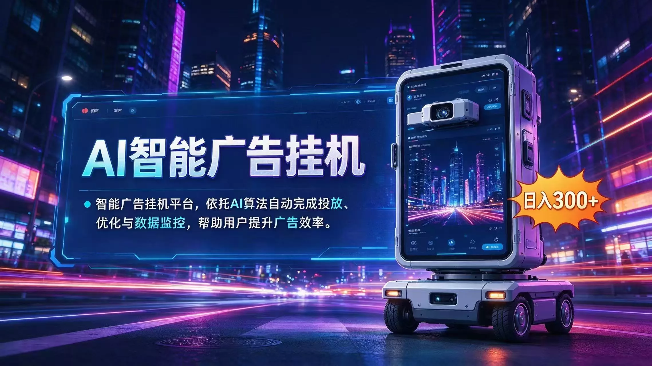 AI 智能广告挂机｜AI 自动运行，轻松托管广告任务-卓越网创
