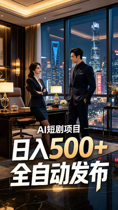 快手AI短剧自动发布,矩阵批量运营变现,轻资产副业项目,日入500+【揭秘】 快手AI短剧自动发布,矩阵批量运营变现,轻资产副业项目,日入500+【揭秘】