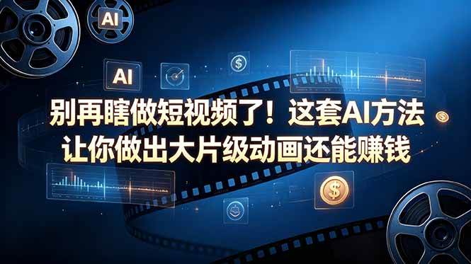 (18549期)别再瞎做短视频了!这套 AI 方法让你做出大片级动画还能赚钱【原创双语字幕】 (18549期)别再瞎做短视频了!这套 AI 方法让你做出大片级动画还能赚钱【原创双语字幕】