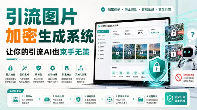 引流图片加密生成系统,让你的引流AI也束手无策-卓越网创