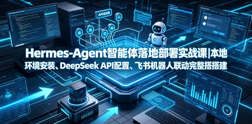 Hermes-Agent智能体落地部署实战课|本地环境安装、DeepSeek API配置、飞书机器人联动完整搭建教程 Hermes-Agent智能体落地部署实战课|本地环境安装、DeepSeek API配置、飞书机器人联动完整搭建教程