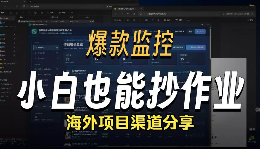 抖音爆款数据监控工具_海外网盘拉新渠道-卓越网创
