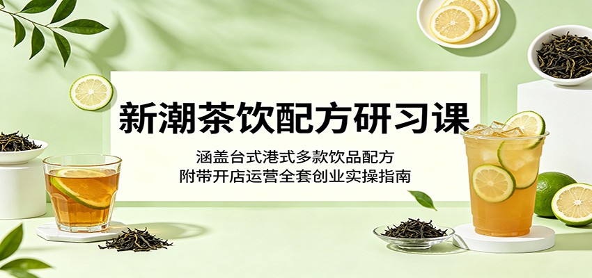 新潮茶饮配方研习课:涵盖台式港式多款饮品配方,附带开店运营全套创业实操指南 新潮茶饮配方研习课:涵盖台式港式多款饮品配方,附带开店运营全套创业实操指南
