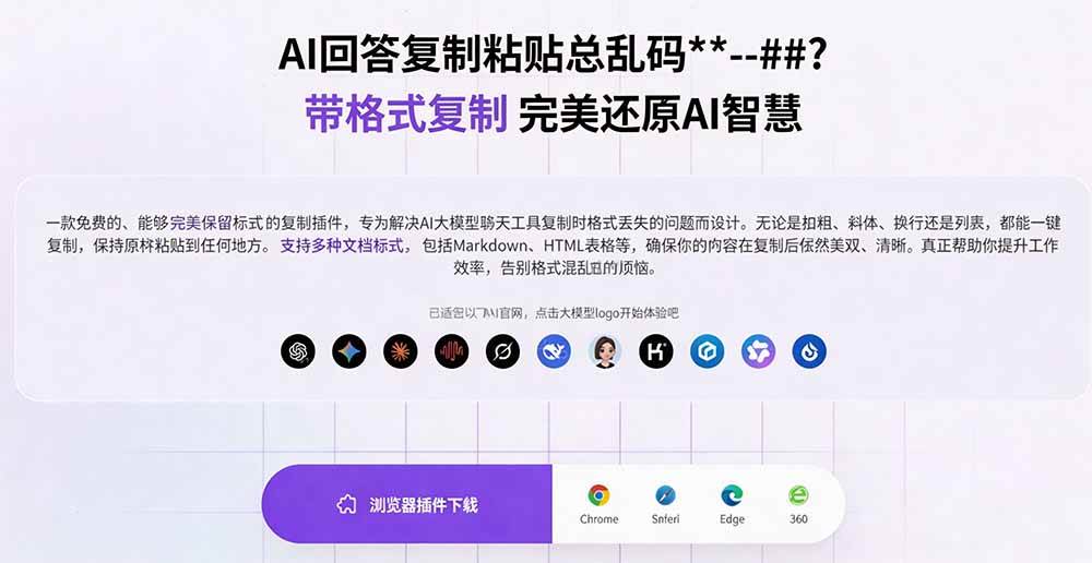 (19599期)你的 AI 回答内容复制格式总乱码?完美一键保留原格式复制,办公宝藏浏览器插件 Copy With Format (19599期)你的 AI 回答内容复制格式总乱码?完美一键保留原格式复制,办公宝藏浏览器插件 Copy With Format
