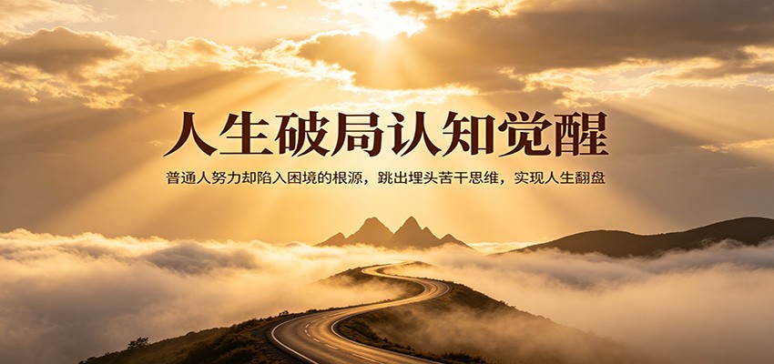 人生破局认知觉醒,普通人努力却陷入困境的根源,跳出埋头苦干思维,实现人生翻盘 人生破局认知觉醒,普通人努力却陷入困境的根源,跳出埋头苦干思维,实现人生翻盘