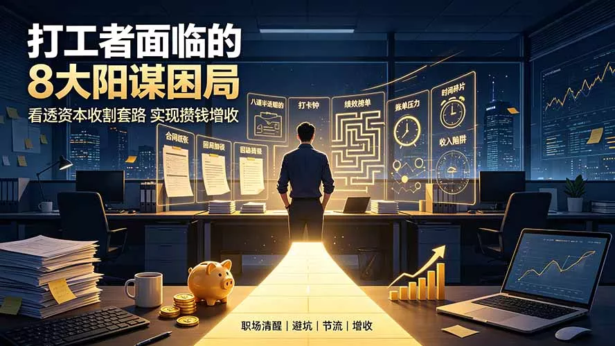 付费文章：打工者面临的8大阳谋困局，看透资本收割套路实现攒钱增收-卓越网创