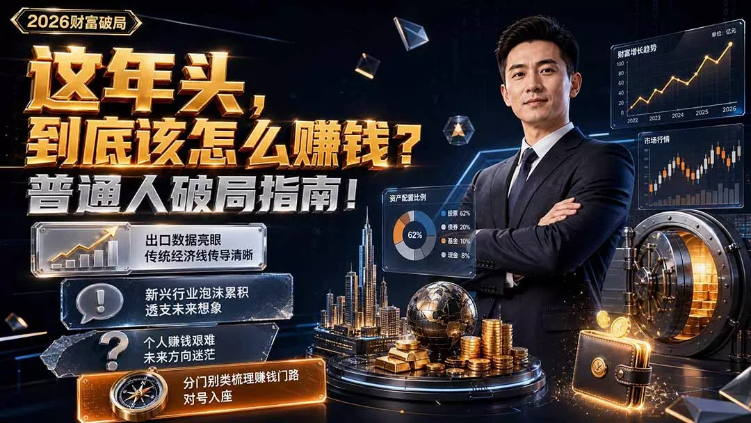 付费文章:这年头,到底该怎么赚钱?普通人破局指南!-卓越网创