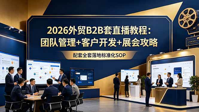 (18994期)2026外贸B2B套直播教程:团队管理+客户开发+展会攻略,配套全套落地标准化SOP (18994期)2026外贸B2B套直播教程:团队管理+客户开发+展会攻略,配套全套落地标准化SOP