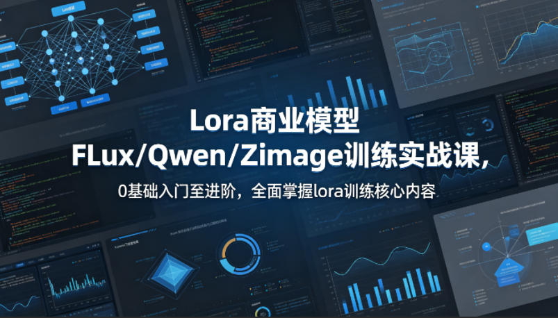 系统性学习Lora商业模型FLux/Qwen/Zimage训练实战课,0基础入门至进阶,全面掌握lora训练核心内容 系统性学习Lora商业模型FLux/Qwen/Zimage训练实战课,0基础入门至进阶,全面掌握lora训练核心内容
