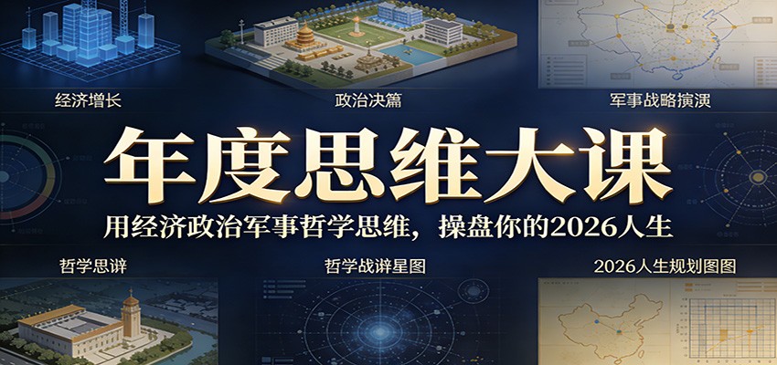 年度思维大课,用经济政治军事哲学思维,操盘你的2026人生 年度思维大课,用经济政治军事哲学思维,操盘你的2026人生
