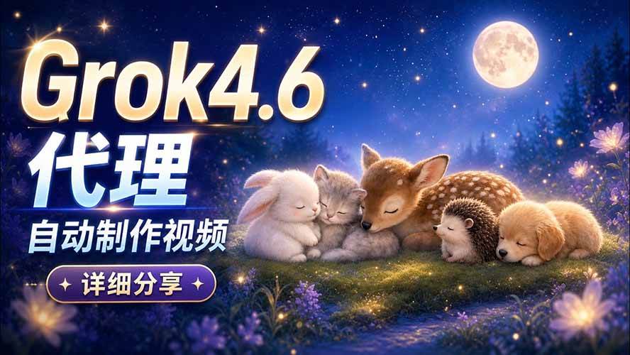 (20560期)Grok 4.6 代理自动制作视频!从提示词到成片全流程详细分享|AI Agent 实操分享-卓越网创