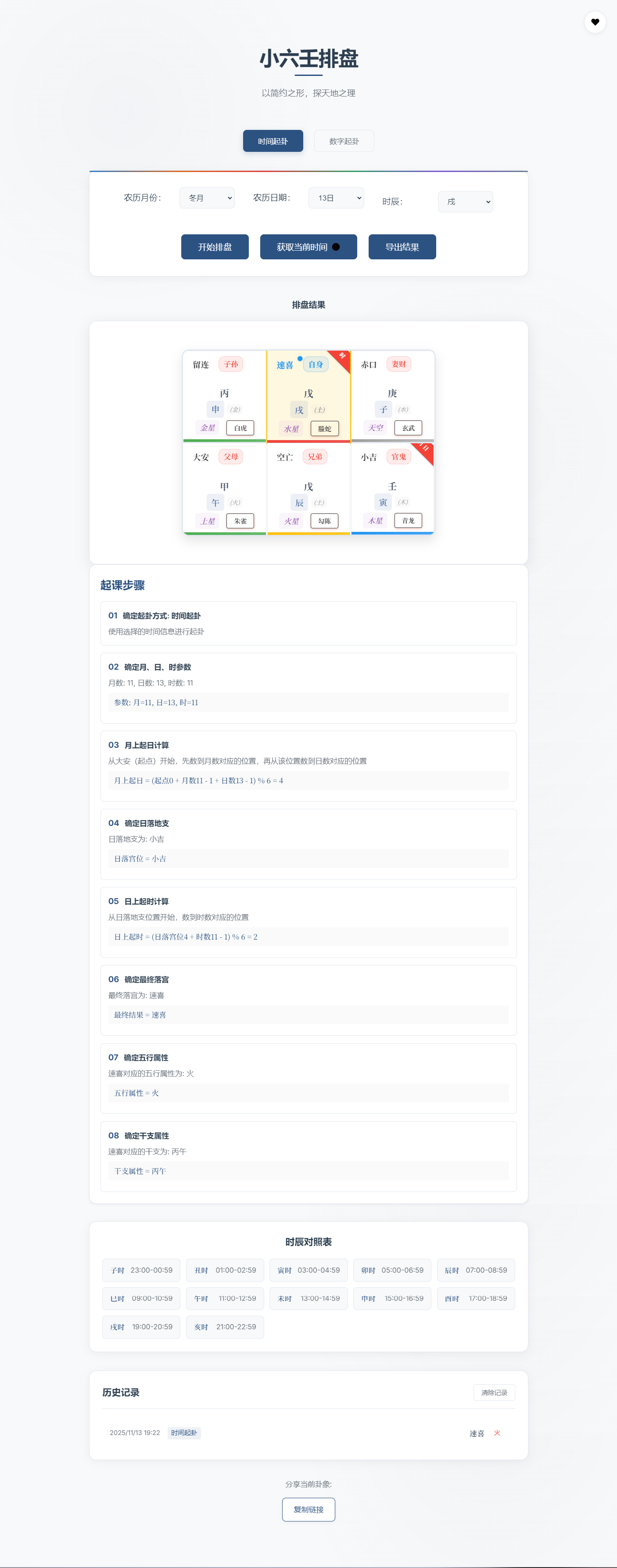 小六壬排盘工具源码 自适应双端-卓越网创
