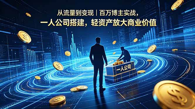 （18645期）从流量到变现｜百万博主实战，一人公司搭建，轻资产放大商业价值-卓越网创