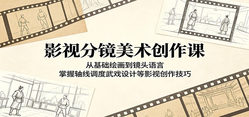 影视分镜美术创作课:从基础绘画到镜头语言,掌握轴线调度武戏设计等影视创作技巧 影视分镜美术创作课:从基础绘画到镜头语言,掌握轴线调度武戏设计等影视创作技巧