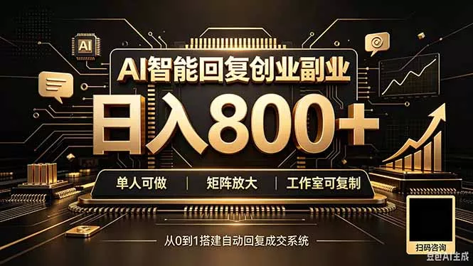 全自动AI挂机创业｜个人副业→工作室全链路扶持-卓越网创