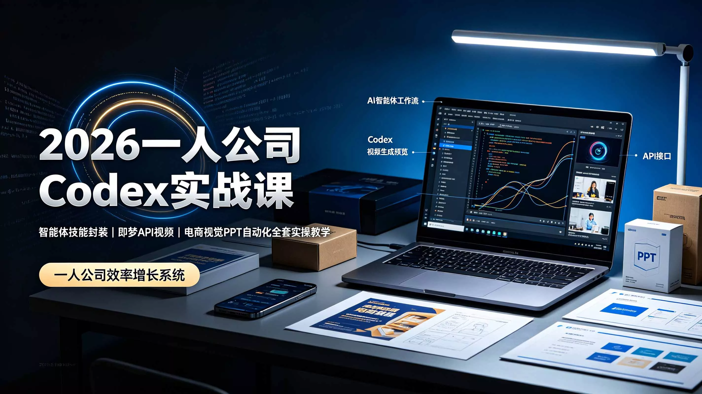 2026一人公司Codex实战课◆智能体技能封装|即梦API视频|电商视觉PPT自动化全套实操教学 2026一人公司Codex实战课◆智能体技能封装|即梦API视频|电商视觉PPT自动化全套实操教学