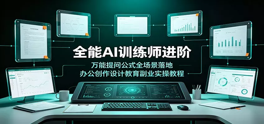 全能AI训练师进阶：万能提问公式全场景落地，办公创作设计教育副业实操教程-卓越网创