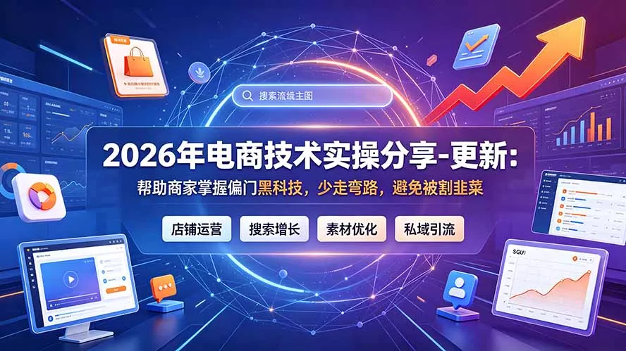 2026年电商技术实操分享-更新7月:帮助商家掌握偏门黑科技,少走弯路,避免被割韭菜 2026年电商技术实操分享-更新7月:帮助商家掌握偏门黑科技,少走弯路,避免被割韭菜