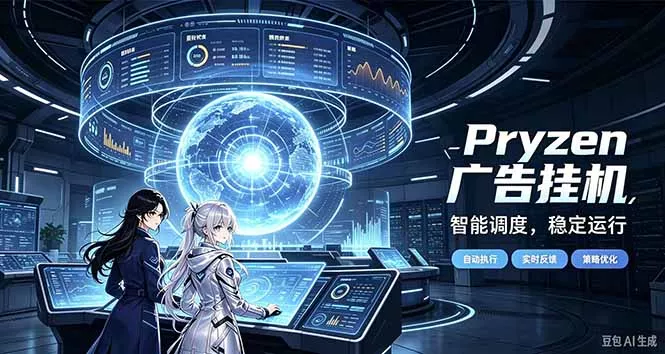 Pryzen广告全自动挂机给自己一个交代，门槛低，零基础小白也可以快速上手-卓越网创