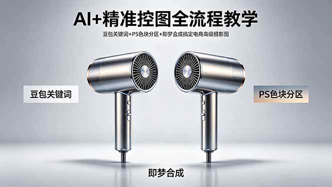 (18331期)AI+精准控图全流程教学 豆包关键词+PS色块分区+即梦合成搞定电商高级摄影图 (18331期)AI+精准控图全流程教学 豆包关键词+PS色块分区+即梦合成搞定电商高级摄影图
