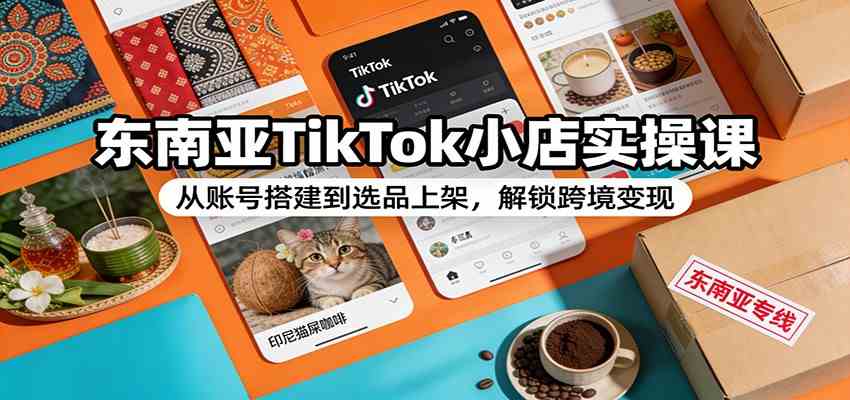 东南亚TikTok小店实操课:从账号搭建到选品上架,解锁跨境变现 东南亚TikTok小店实操课:从账号搭建到选品上架,解锁跨境变现