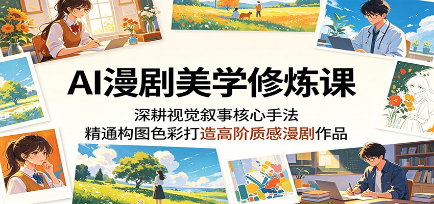 AI漫剧美学修炼课:深耕视觉叙事核心手法,精通构图色彩打造高阶质感漫剧作品 AI漫剧美学修炼课:深耕视觉叙事核心手法,精通构图色彩打造高阶质感漫剧作品