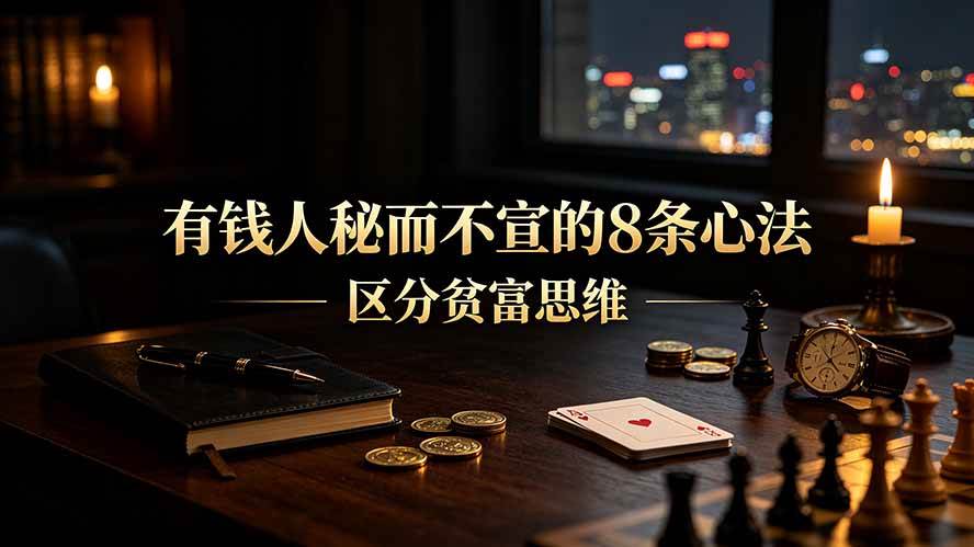 （19413期）付费文章：有钱人秘而不宣的8条心法｜区分贫富思维-卓越网创