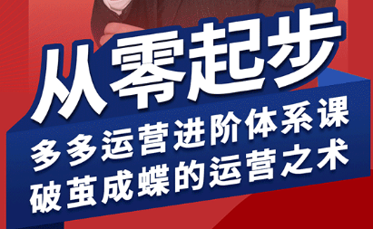 海神·拼多多运营进阶系统课(更新2026)-卓越网创