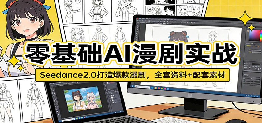 零基础AI漫剧实战:Seedance2.0打造爆款漫剧,全套资料+配套素材 零基础AI漫剧实战:Seedance2.0打造爆款漫剧,全套资料+配套素材
