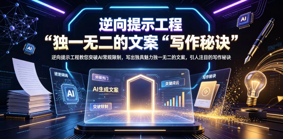 逆向提示工程教您突破AI常规限制,写出独具魅力独一无二的文案,引人注目的写作秘诀【原创双语字幕】 逆向提示工程教您突破AI常规限制,写出独具魅力独一无二的文案,引人注目的写作秘诀【原创双语字幕】