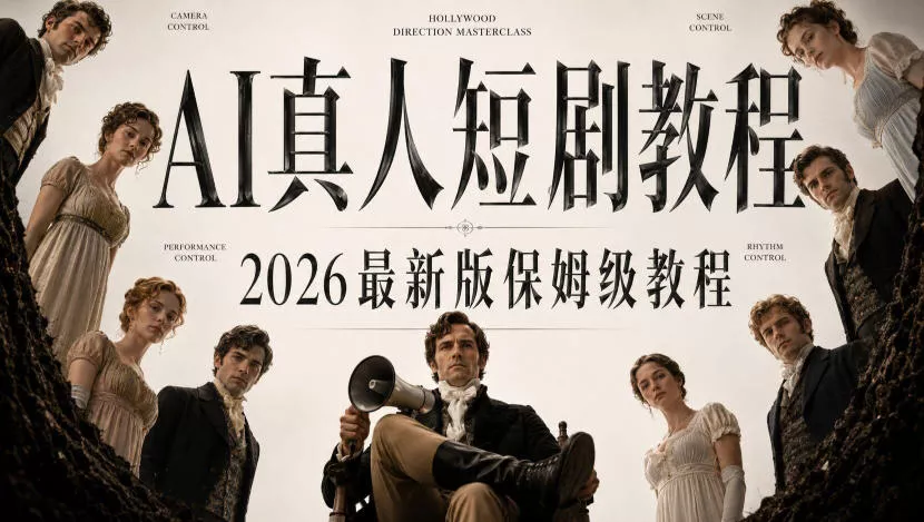 AI真人短剧制作全流程，AI视频大佬专为零基础研制的AI短剧教程，保姆级教程，新手一学就会！-卓越网创