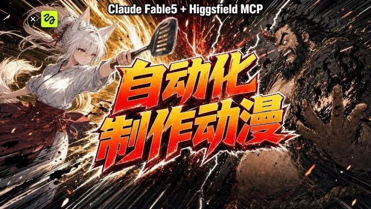 AI自动化动漫制作!Claude Fable 5接入Higgsfield MCP,直接生成完整创意内容 AI自动化动漫制作!Claude Fable 5接入Higgsfield MCP,直接生成完整创意内容