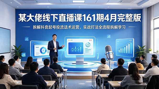 (18209期)某大佬线下直播课161期4月完整版,拆解抖音起号投流话术运营,实战打法全流程拆解学习 (18209期)某大佬线下直播课161期4月完整版,拆解抖音起号投流话术运营,实战打法全流程拆解学习