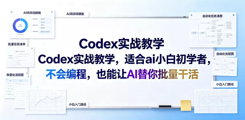 Codex实战教学,适合ai小白初学者,不会编程,也能让AI替你批量干活 Codex实战教学,适合ai小白初学者,不会编程,也能让AI替你批量干活