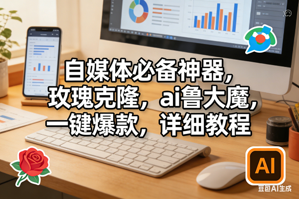 (17886期)玫瑰克隆软件,ai鲁大魔工具,自媒体必备神器,一键爆款,详细教程。-卓越网创