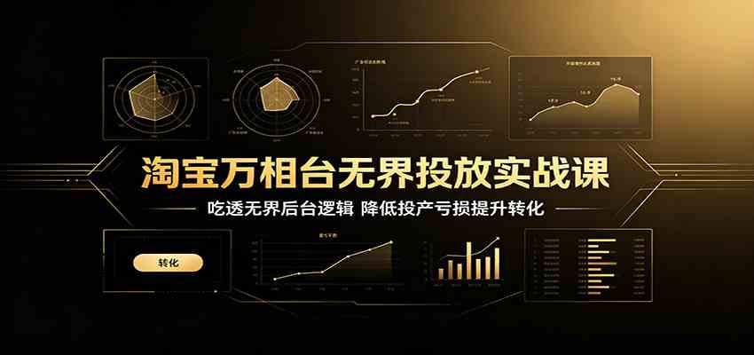 淘宝万相台无界投放实战课:吃透无界后台逻辑,降低投产亏损提升转化-卓越网创